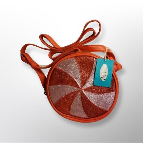 Target Handbags - Mad Love Crossbody Holiday Bag NWT Red Candy Cane Glitter Peppermint​​​